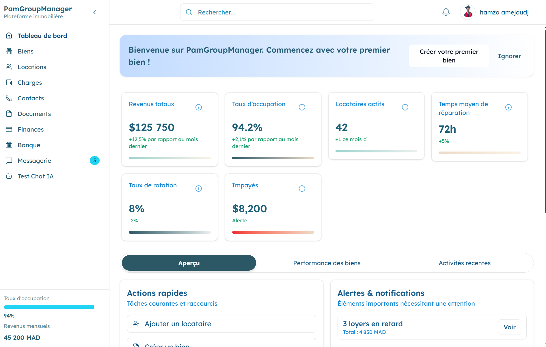 Tableau de bord intelligent